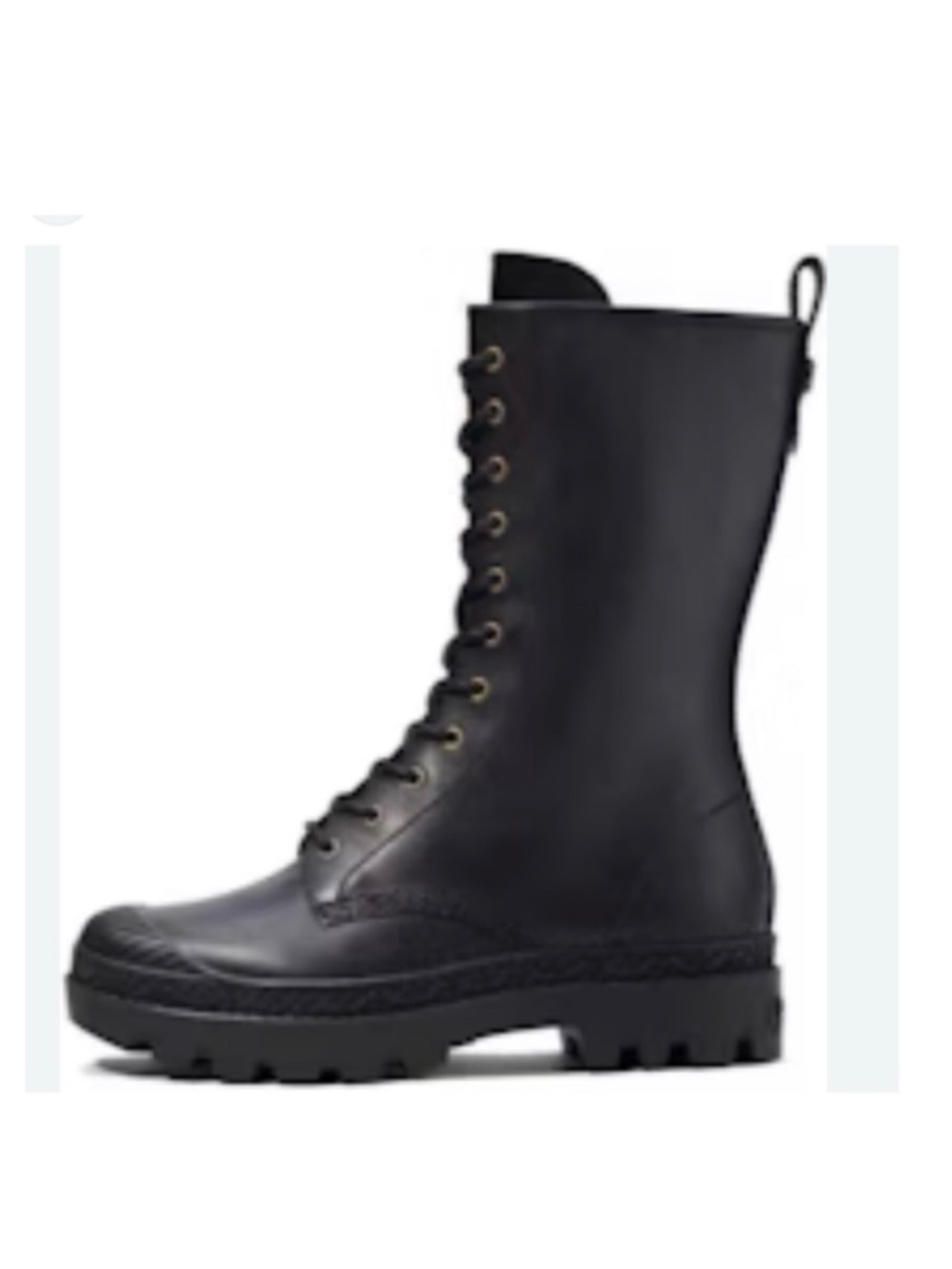 Coach CitySole Court Black Leather Combat Boots Lug Sole Men’s 8 New